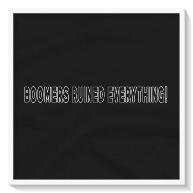 "Boomers Ruined Everything" Insolent, Ageist Young 'Adult' Shirt